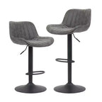 Tabourets de bar réglables en similicuir (lot de 2)