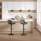 Tabourets de bar réglables en similicuir (lot de 2)