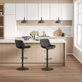 Faux Leather Adjustable Counter Height Barstools set of 2-HOMLUX
