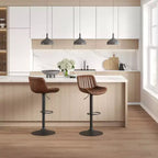 Tabourets de bar réglables en similicuir (lot de 2)