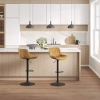 Tabourets de bar réglables en similicuir (lot de 2)