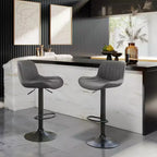 Tabourets de bar réglables en similicuir (lot de 2)
