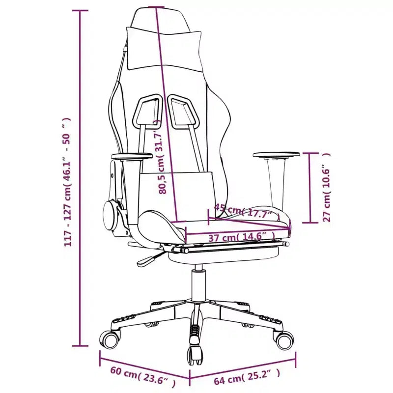 Chaise de jeu en tissu avec assise et dossier réglables