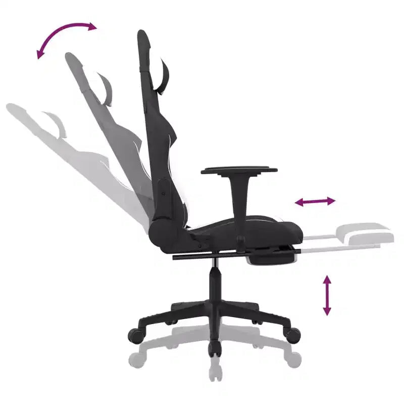 Chaise de jeu en tissu avec assise et dossier réglables