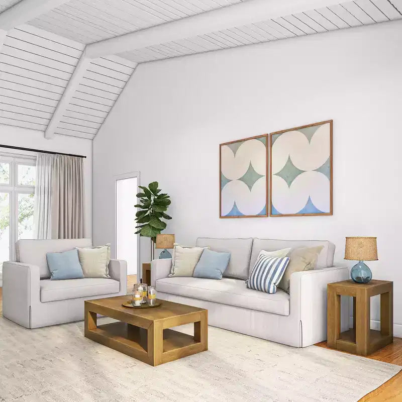 Table basse rectangulaire moderne avec étagère, en bois massif avec rangement