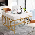 Bureau informatique avec 2 tiroirs