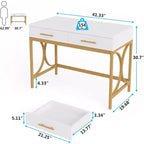 Bureau informatique avec 2 tiroirs