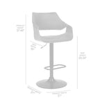 Tabouret de bar pivotant en similicuir et métal réglable