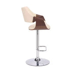 Tabouret de bar pivotant en similicuir et métal réglable