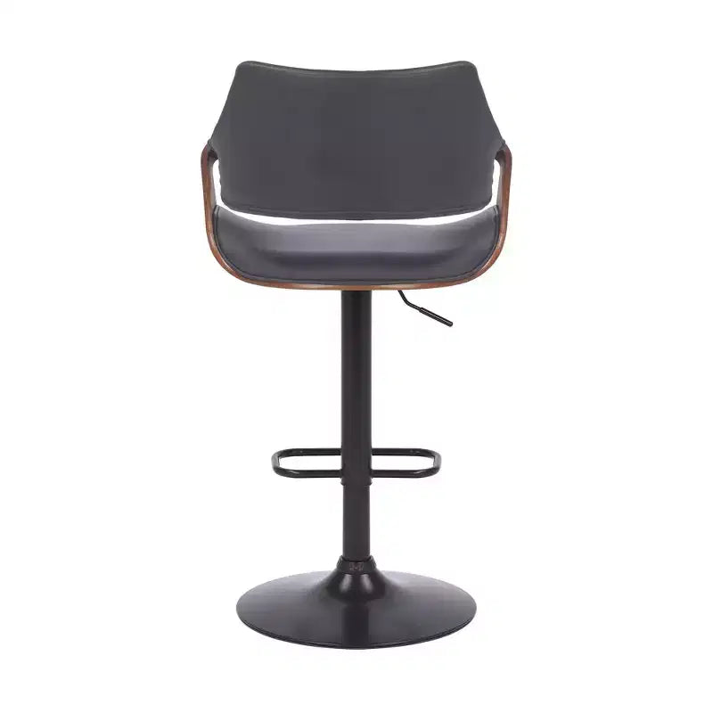 Tabouret de bar pivotant en similicuir et métal réglable