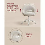 Chaise de Bureau Chaise Coiffeuse Chaise de Bureau Tissu Coton-Lin Rembourrage en Mousse