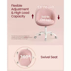 Chaise de Bureau Chaise Coiffeuse Chaise de Bureau Tissu Coton-Lin Rembourrage en Mousse