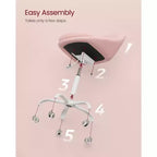 Chaise de Bureau Chaise Coiffeuse Chaise de Bureau Tissu Coton-Lin Rembourrage en Mousse