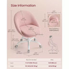 Chaise de Bureau Chaise Coiffeuse Chaise de Bureau Tissu Coton-Lin Rembourrage en Mousse