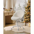 Chaise de Bureau Chaise Coiffeuse Chaise de Bureau Tissu Coton-Lin Rembourrage en Mousse