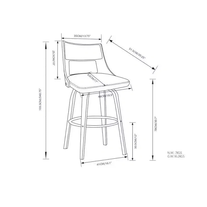Lot de 2 tabourets de bar pivotants