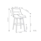 Lot de 2 tabourets de bar pivotants