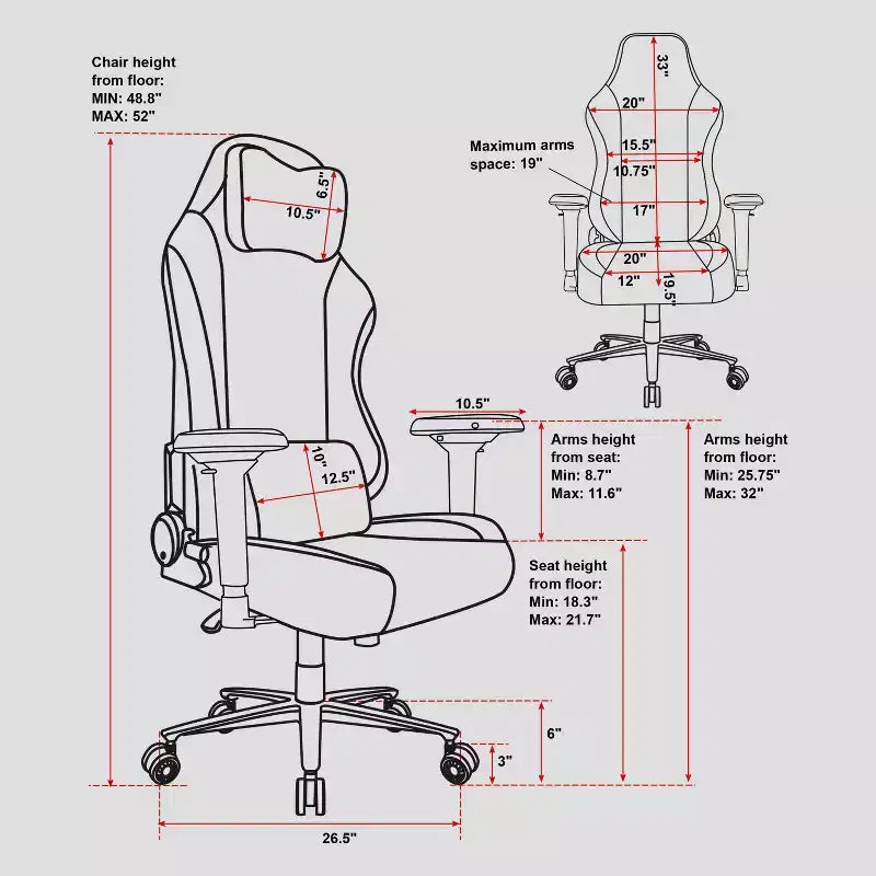 Chaise de jeu en tissu à mémoire de forme