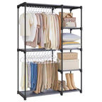Armoire Portable Autonome Organisatrice de Vêtements avec Étagères et Tringles