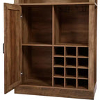 Meuble de rangement en bois imitation rotin, buffet de cuisine