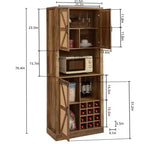 Meuble de rangement en bois imitation rotin, buffet de cuisine