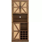 Meuble de rangement en bois imitation rotin, buffet de cuisine